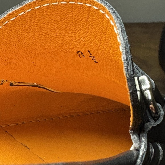 Santoni Bit Loafers Made In Italy Leather Dress Shoes Men's 8.5 D Black Slip On - Picture 6 of 9